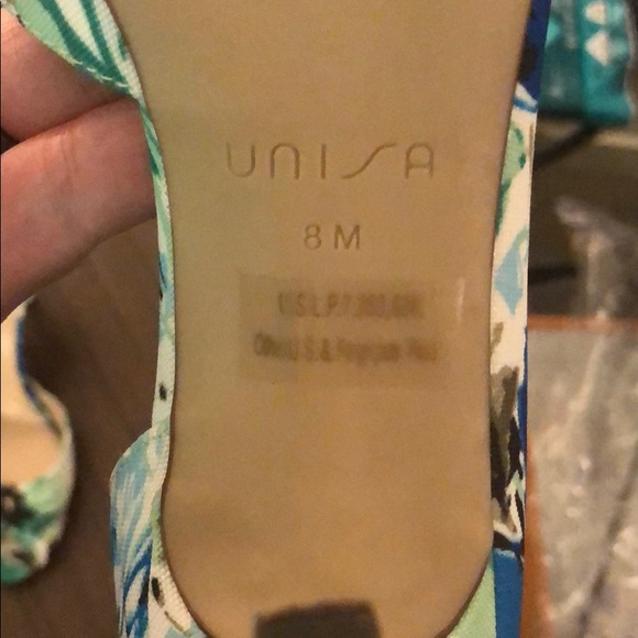 Unisa Green floral peep toe d’orsay heels - Picture 5 of 5